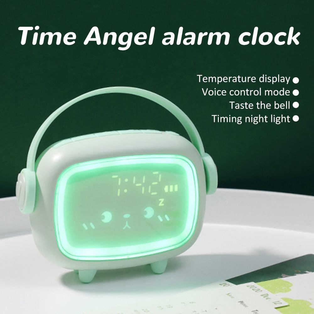 Cute Night Light Alarm Clock Timing Countdown Alarm Clock Kids Alarm Clock Pink for Girls Bedroom Ok to Wake Children's Sleep Trainer Wake Up Light & Night Light LED Smart Kids Alarm Clock Night Light For Home Decor