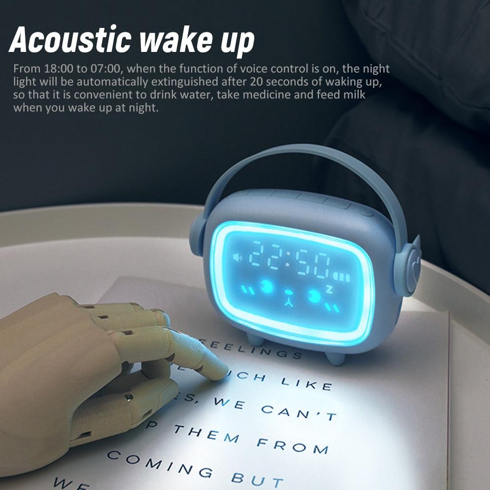 Cute Night Light Alarm Clock Timing Countdown Alarm Clock Kids Alarm Clock Pink for Girls Bedroom Ok to Wake Children's Sleep Trainer Wake Up Light & Night Light LED Smart Kids Alarm Clock Night Light For Home Decor
