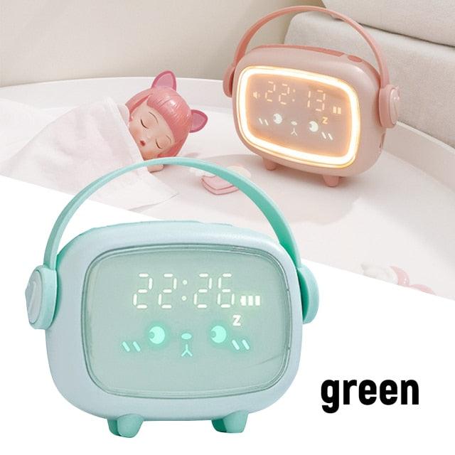 Cute Night Light Alarm Clock Timing Countdown Alarm Clock Kids Alarm Clock Pink for Girls Bedroom Ok to Wake Children's Sleep Trainer Wake Up Light & Night Light LED Smart Kids Alarm Clock Night Light For Home Decor