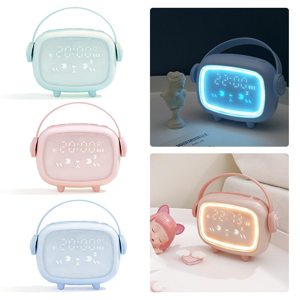 Cute Night Light Alarm Clock Timing Countdown Alarm Clock Kids Alarm Clock Pink for Girls Bedroom Ok to Wake Children's Sleep Trainer Wake Up Light & Night Light LED Smart Kids Alarm Clock Night Light For Home Decor