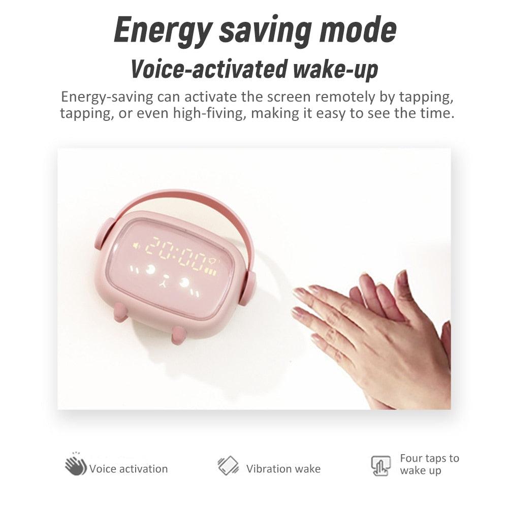 Cute Night Light Alarm Clock Timing Countdown Alarm Clock Kids Alarm Clock Pink for Girls Bedroom Ok to Wake Children's Sleep Trainer Wake Up Light & Night Light LED Smart Kids Alarm Clock Night Light For Home Decor