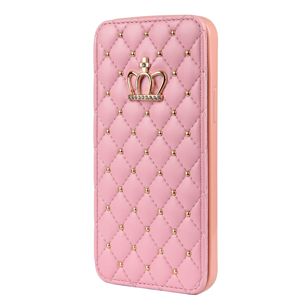 Cute Pink Wallet Flip Leather Phone Case For iPhone 14 13 12 Pro Max 11 Xr Xs X Cute Crown Cover For 7 8 Plus Card Shock Absorption Card Pocket Pocket Full Protection Horizontal Stand Function Leather Phone Case