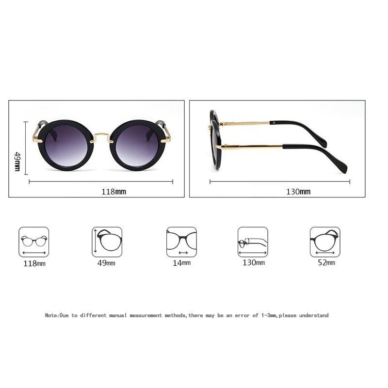 Cute Round Polarized Sunglasses for Kids Girls Boys UV400 Protection Fashionable & Children's Sunglasses New Cute Baby Round Frame & Colorful Sunshade Mirror For Kids