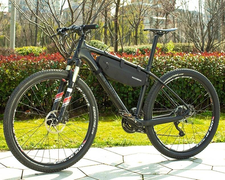 Cycling Bicycle Bags Top Tube Front Frame Bag Waterproof Road Dirt-resistant Bike Accessories Bags Bike Frame Bag Waterproof Bike Elegant Design Bag Bicycle Under Top Tube Bag Corner Pouch Storage Bag For Cycling Accessories
