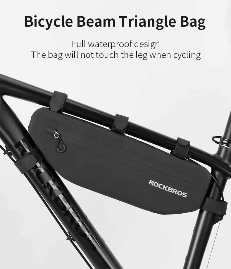 Cycling Bicycle Bags Top Tube Front Frame Bag Waterproof Road Dirt-resistant Bike Accessories Bags Bike Frame Bag Waterproof Bike Elegant Design Bag Bicycle Under Top Tube Bag Corner Pouch Storage Bag For Cycling Accessories