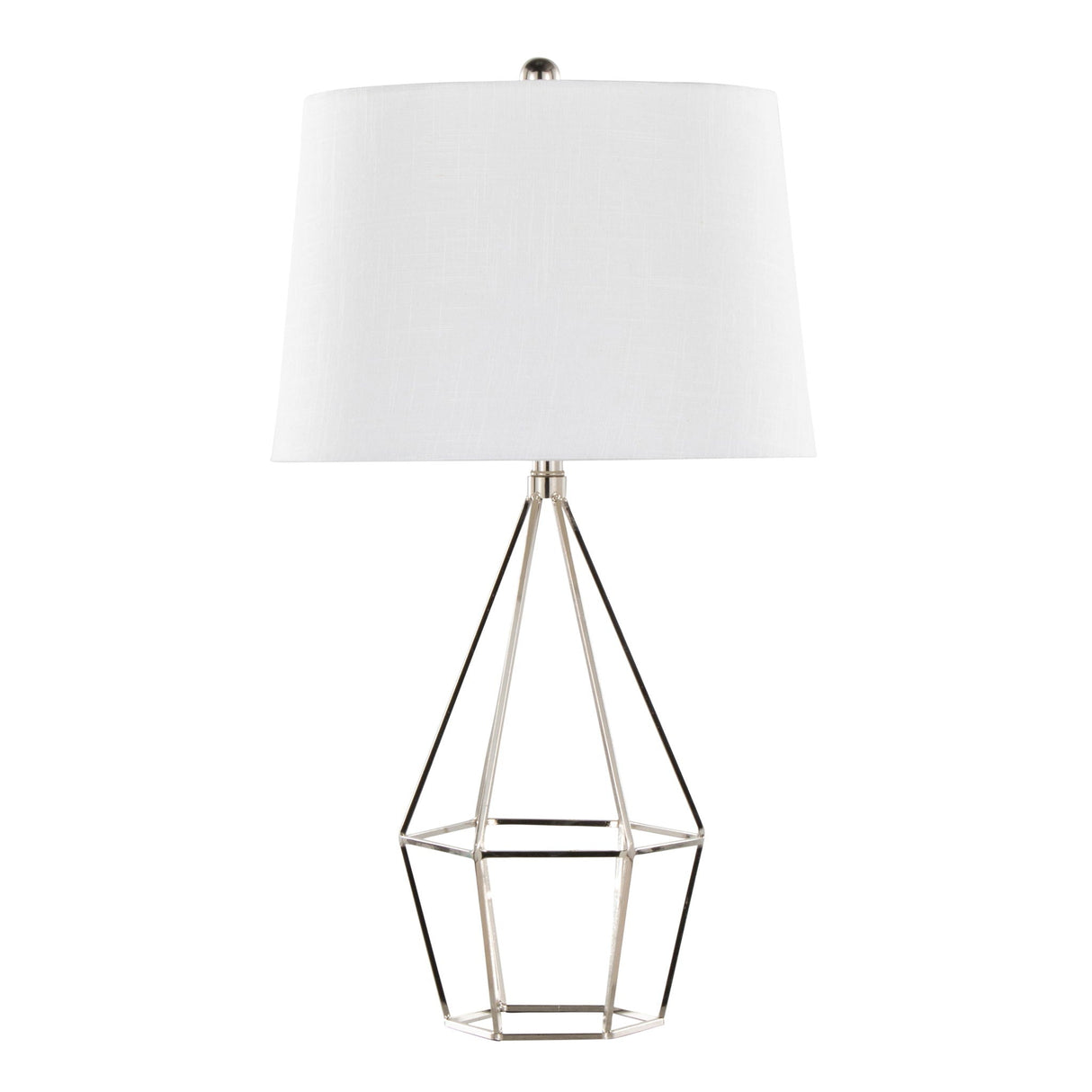 Diana - Contemporary Table Lamp (Set of 2) - Polished Nickel / Black Satin by Couch.com