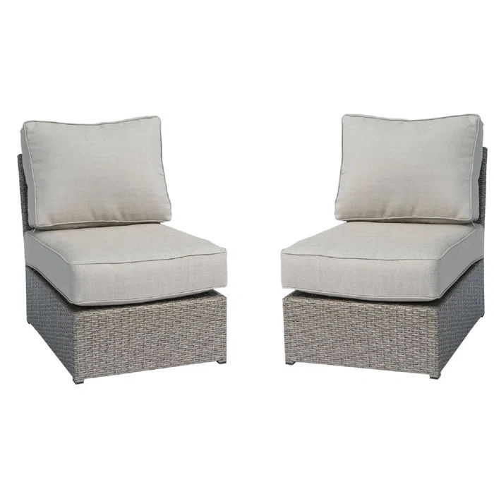Armless Patio Chair With Cushions by Couch.com