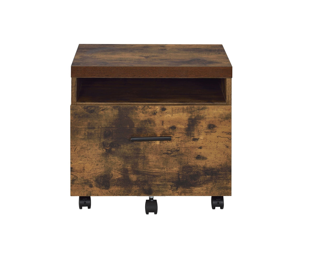 Bob File Cabinet - Weathered Oak / Black