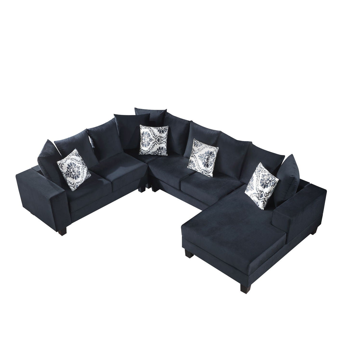 Modern U Shape Sectional Sofa Corner Couch With Lots Of Pillows Included, Elegant And Functional by Couch.com