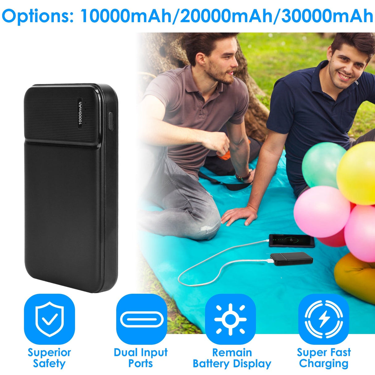 10000mAh Fast Charging Power Bank by DirectDeals