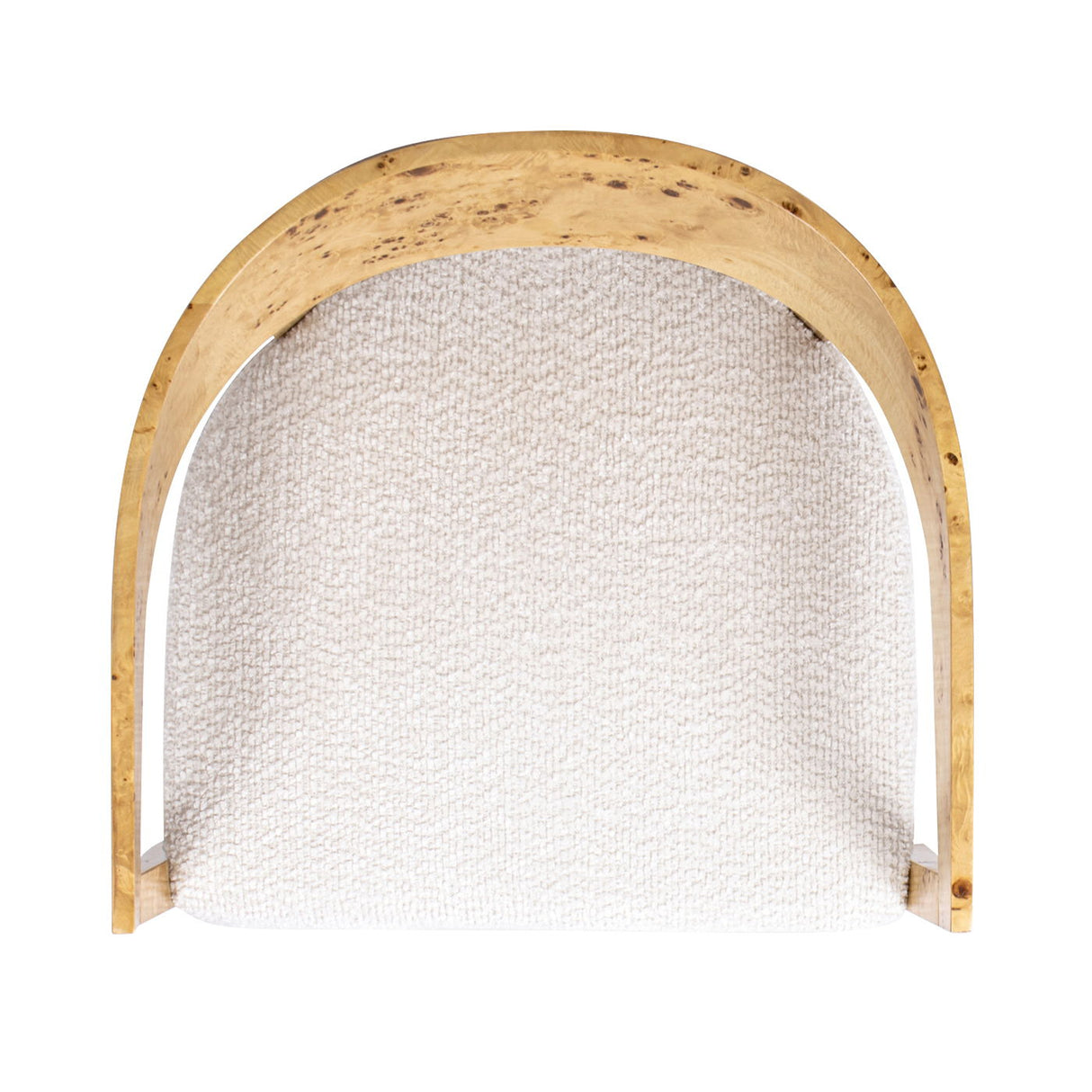 Madrid - Burl Barrel Accent Arm Chair - Seashell White by Couch.com