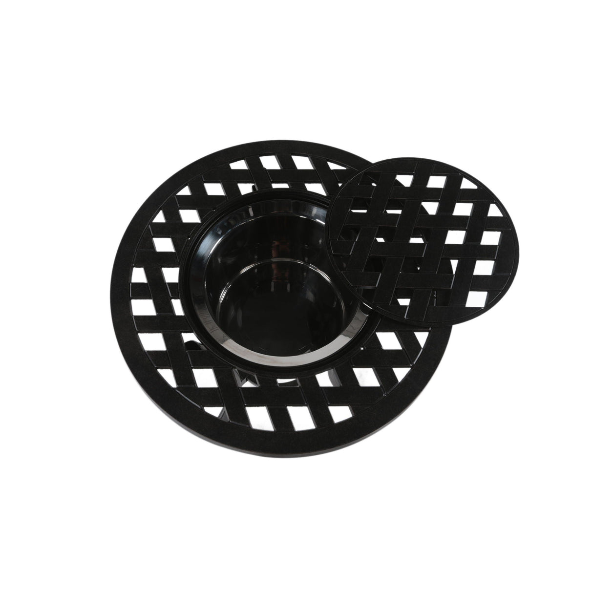 21" Cast Aluminum Round Table With Ice Bucket by Couch.com