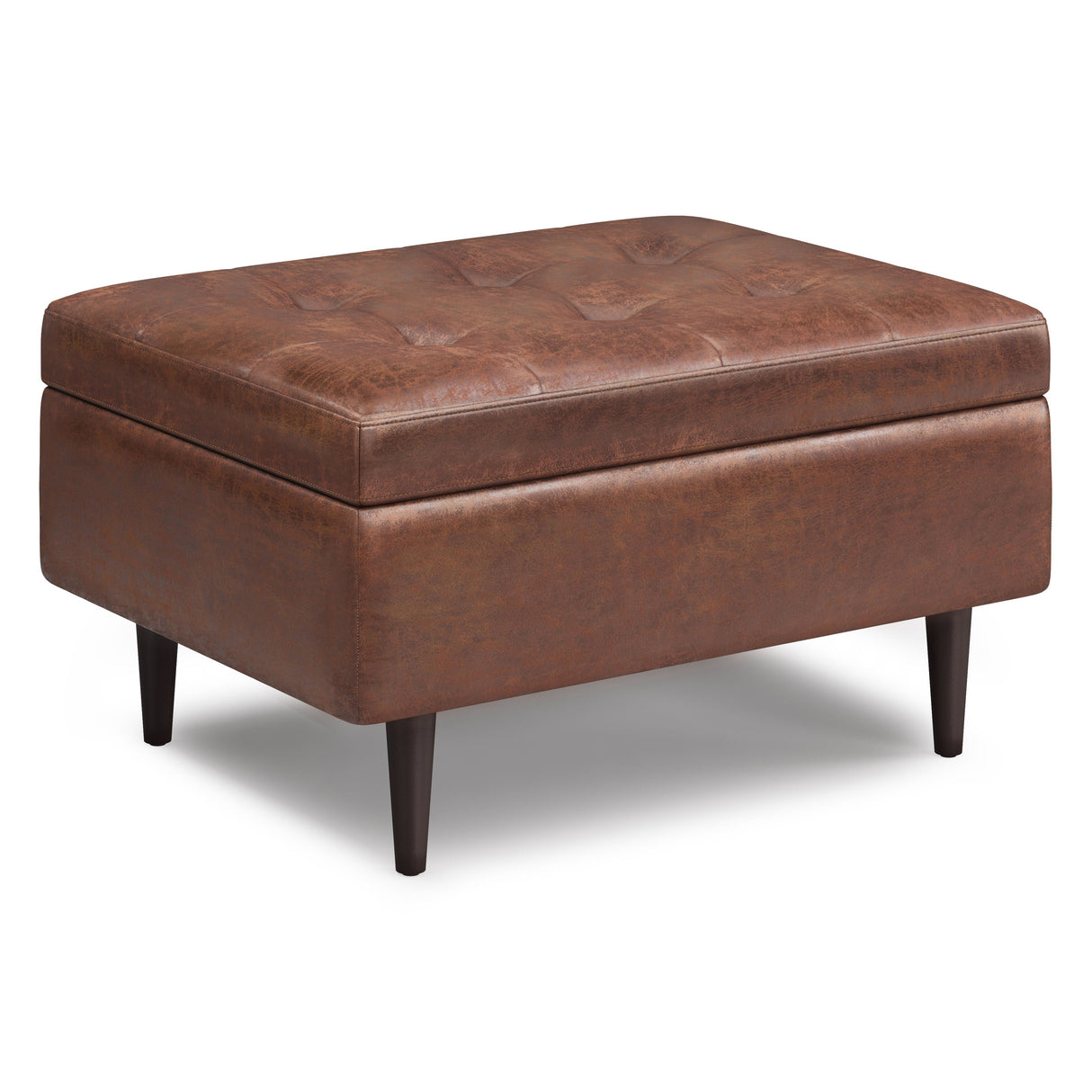Shay - Large Square Coffee Table Storage Ottoman Mid-Century Style by Couch.com