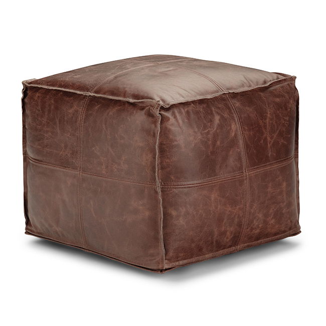 Sheffield - Handcrafted Square Pouf by Couch.com