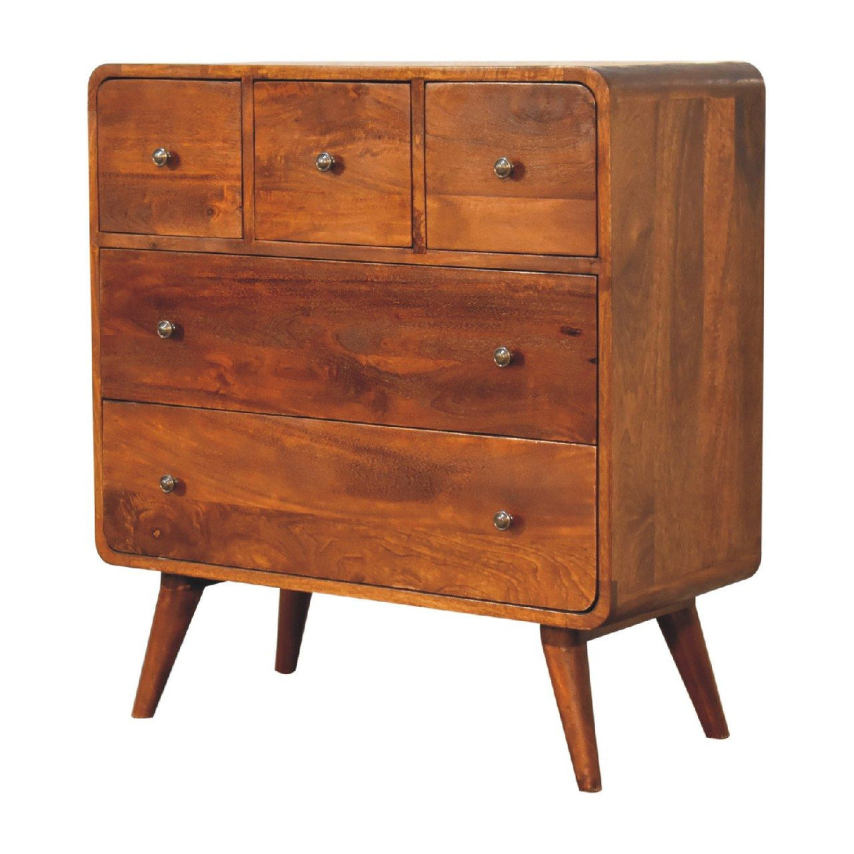 3 Over 2 Curved Chest - Brown by Couch.com