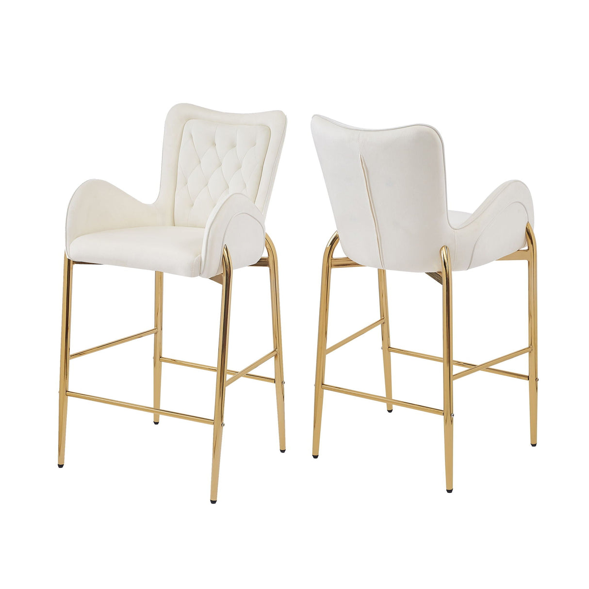 Fabric Counter Height Bar Stools (Set of 2)