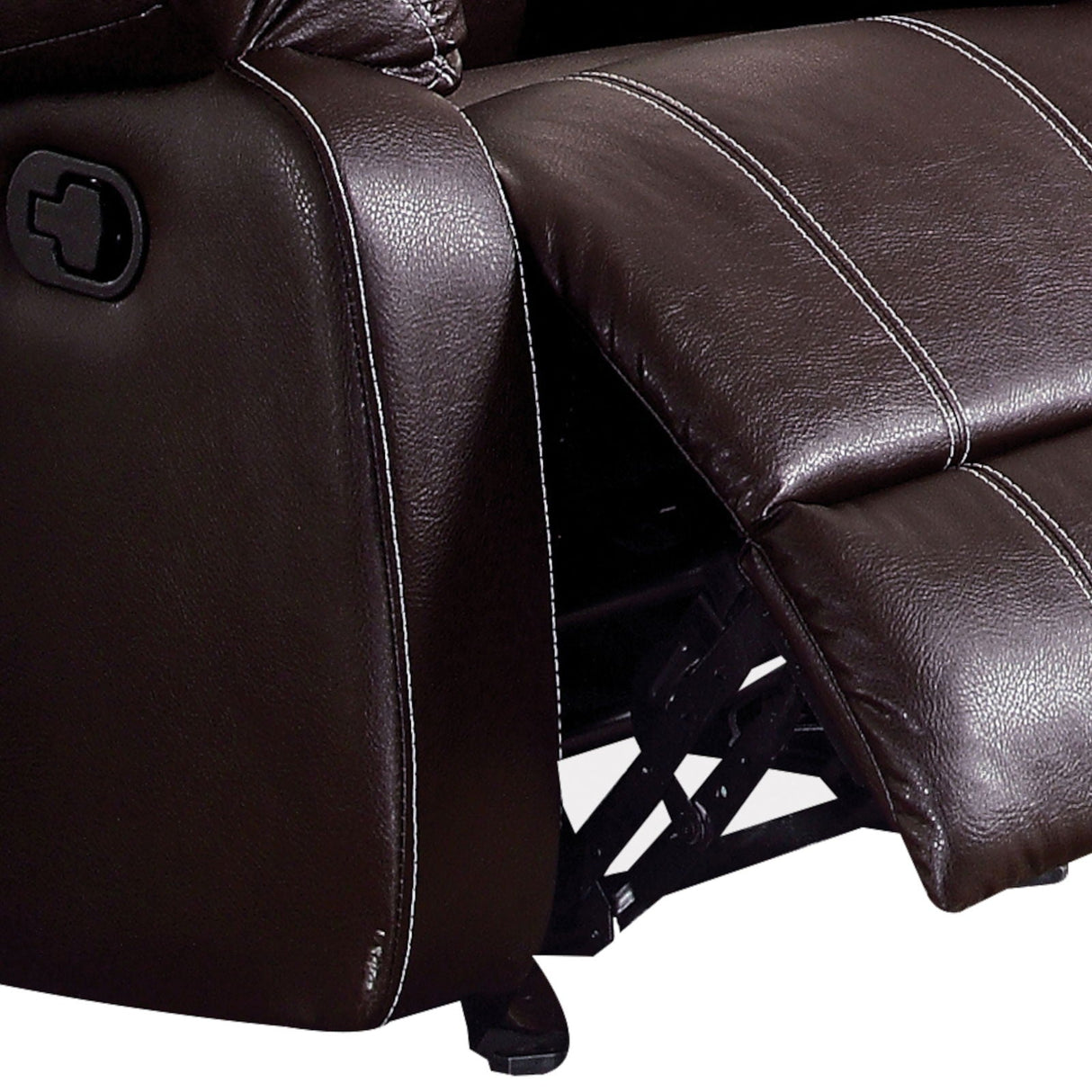 Zuriel - Synthetic Leather Motion Rocker Recliner - Brown by Couch.com