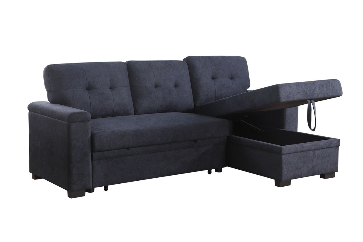 Lucca II - 84.5"W Reversible Sleeper Sectional Sofa with Storage Chaise by Couch.com