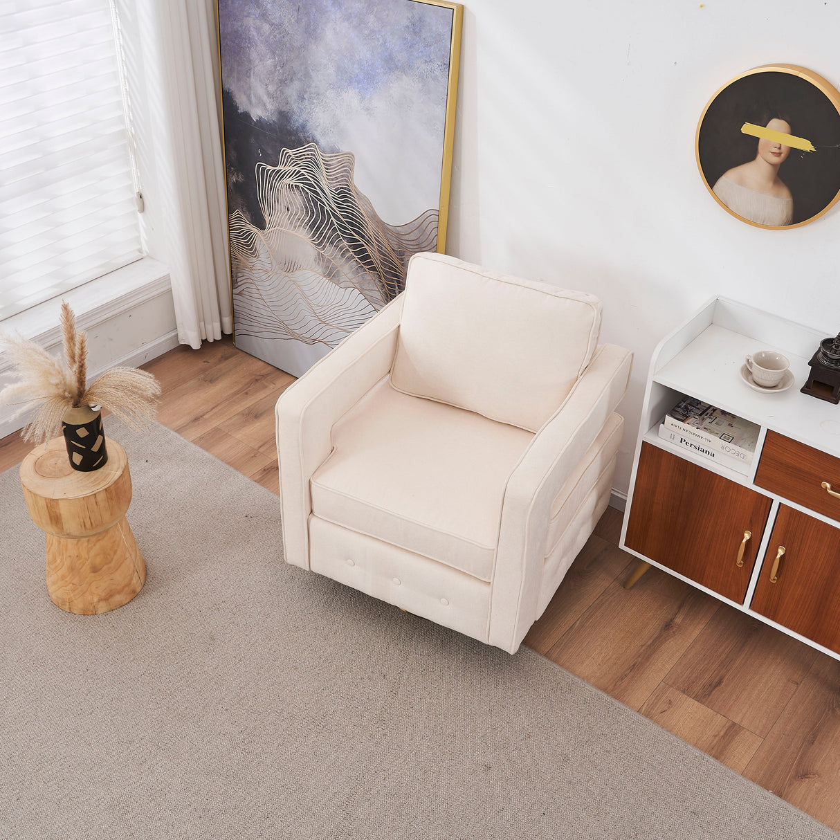 Swivel Barrel Chair 360 Degree Swivel Club Modern Accent Single Sofa Chair by Couch.com