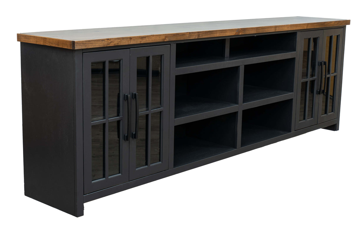 Essex - TV Stand Console For TVs Up To 100" - Black, Whiskey by Couch.com