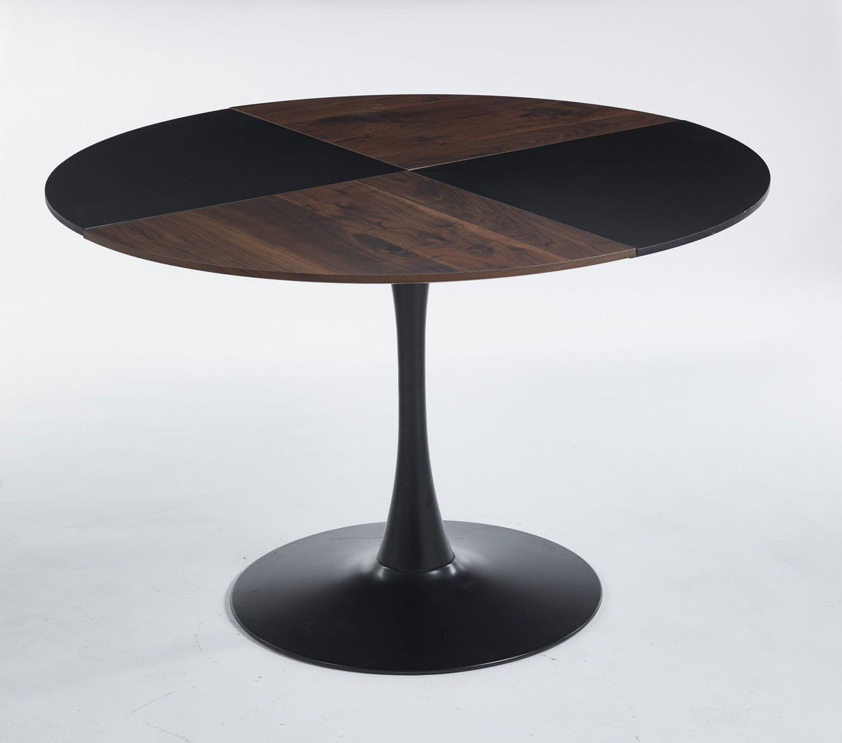 5 Pieces Dining Set, Table Metal Leg Mid-Century Dining Table For 4 - 6 People With MDF Table Top, Pedestal Dining Table, Table Leisure Coffee Table - Black by Couch.com