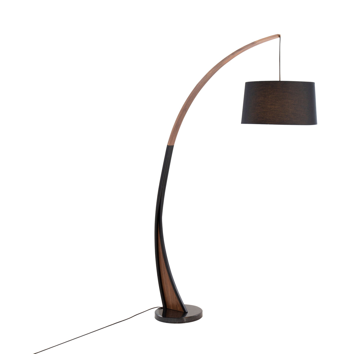 Noah - Mid-Century Modern Floor Lamp - Walnut by Couch.com