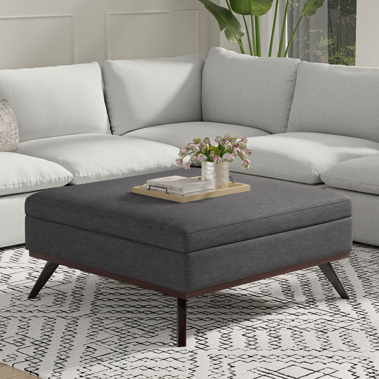 Owen - Multifunctional Square Coffee Table Storage Ottoman by Couch.com