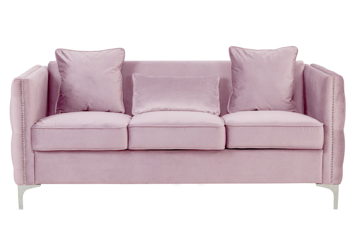 Bayberry - Velvet Sofa With 3 Pillows by Couch.com
