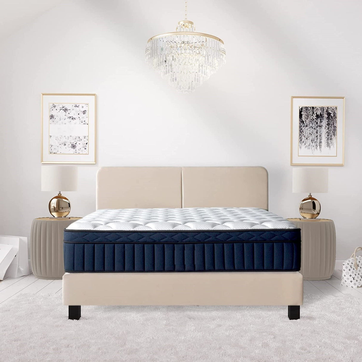 Tranquility 12" Medium Pillow-Top Memory Foam Edge Support Pocket Spring Premium Hybrid Mattress by Couch.com
