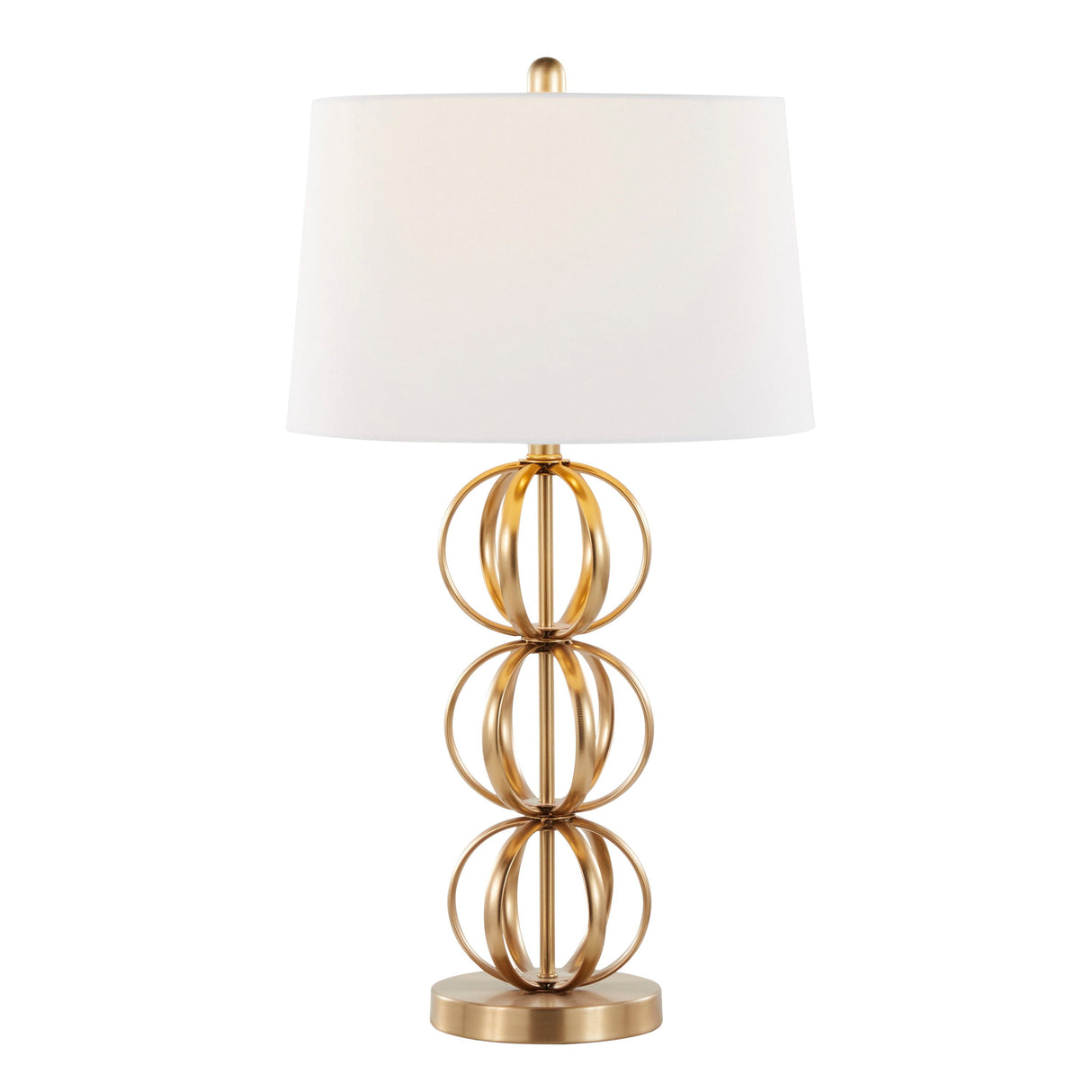 Linx - Contemporary Table Lamp (Set of 2) - Gold / White by Couch.com