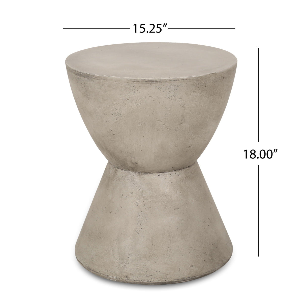 Outdoor Hourglass Shaped Side Table - Light Gray by Couch.com