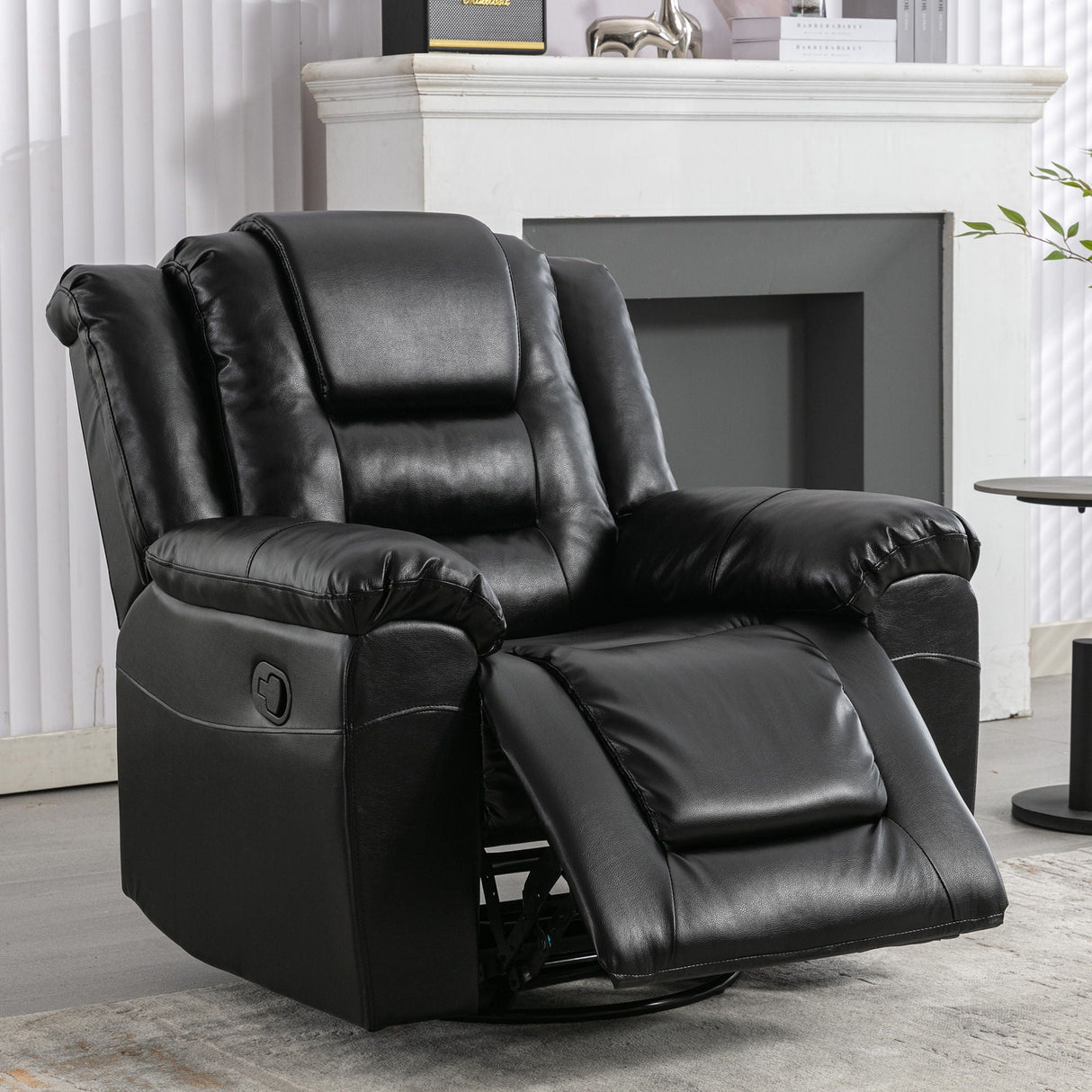 360° Swivel And Rocking Home Theater Recliner Manual Recliner Chair With Wide Armrest For Living Room by Couch.com