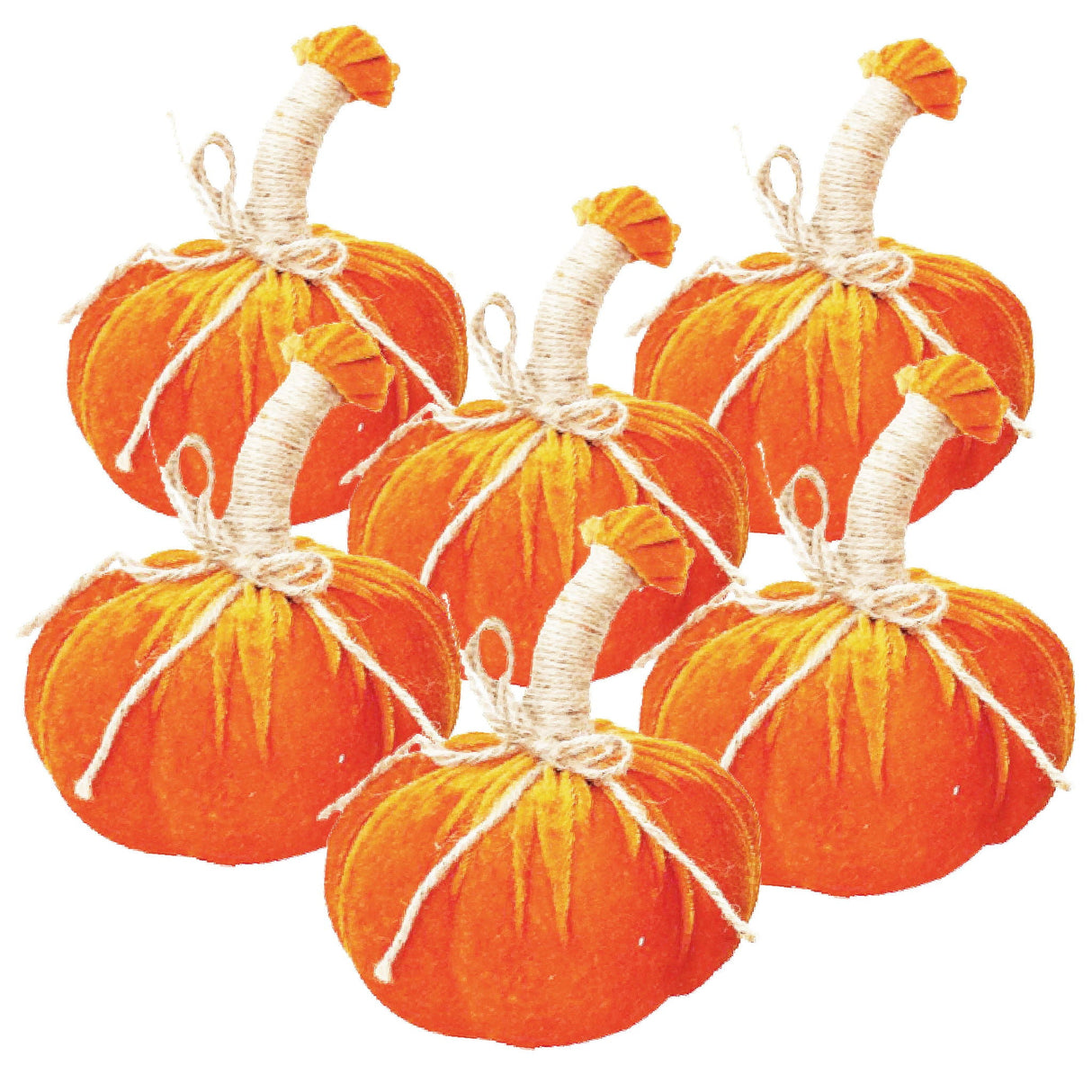 Pumpkin Ornament For Holiday Harvest Festival Fall Festival & Thanksgiving (Set of 6) by Couch.com