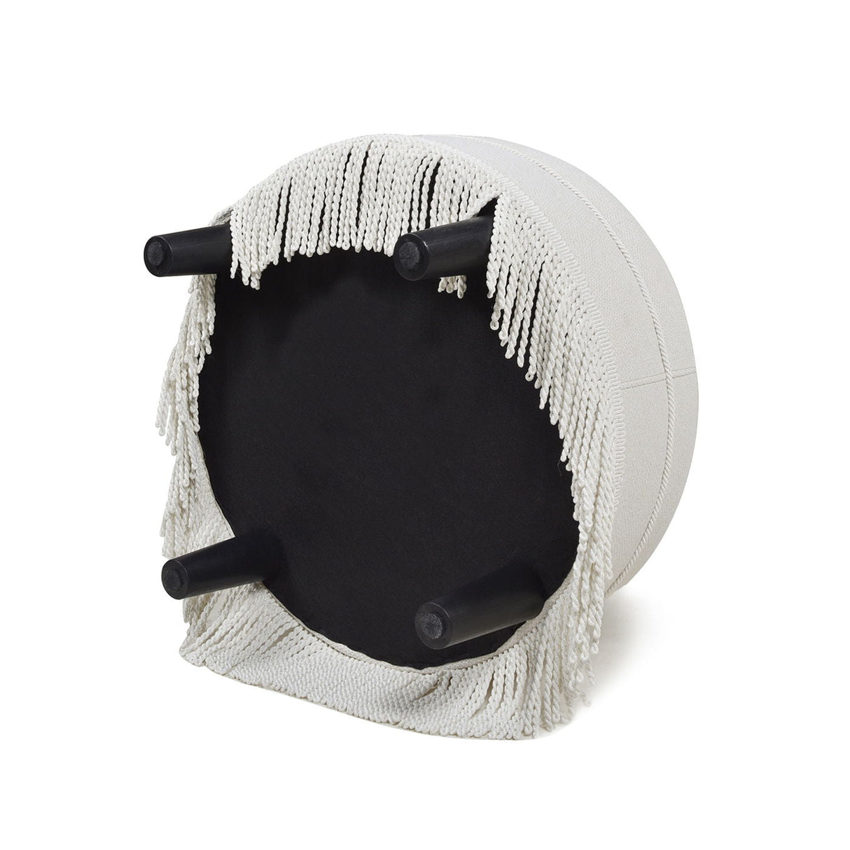 Yolanda - Round Upholstered Accent Ottoman by Couch.com