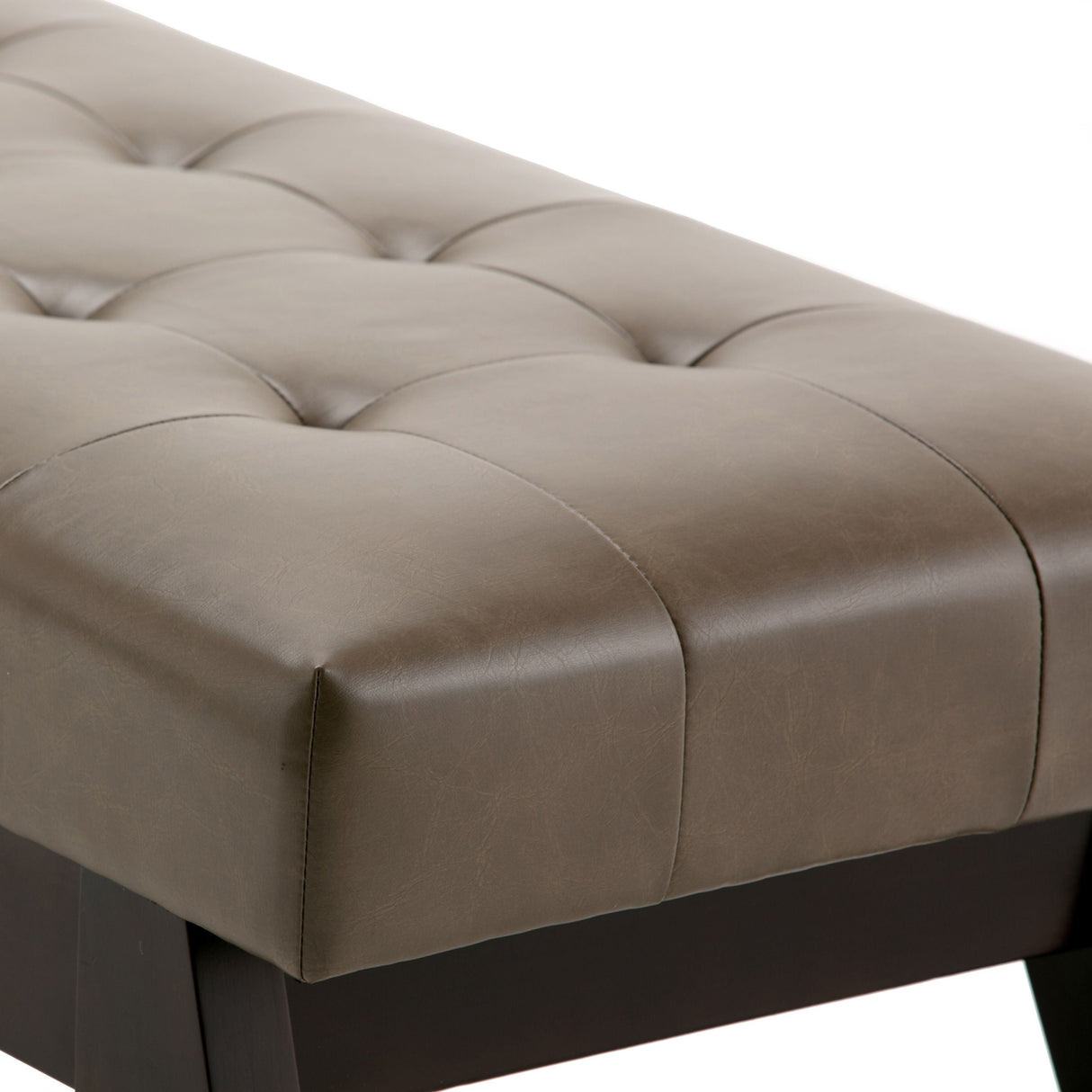 Draper - Upholstered Mid Century Tufted Ottoman Bench by Couch.com