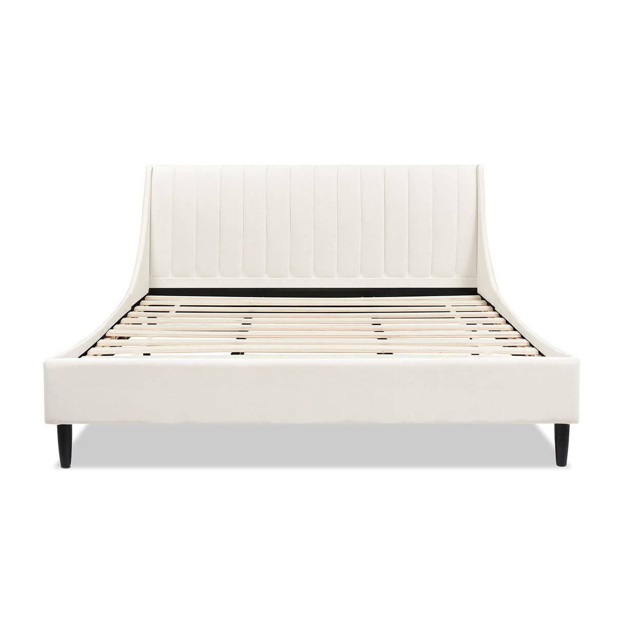 Aspen - Vertical Tufted Modern Headboard Platform Bed Set by Couch.com
