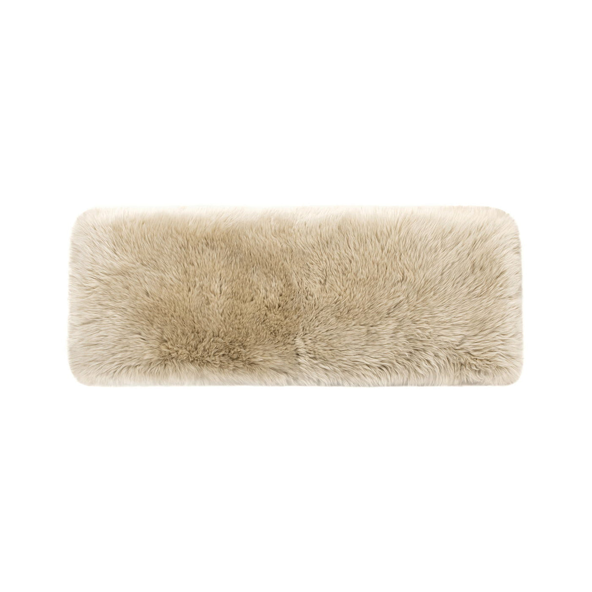 Leda - Sheepskin Fur Rectangular Accent Bench - Natural Blonde by Couch.com