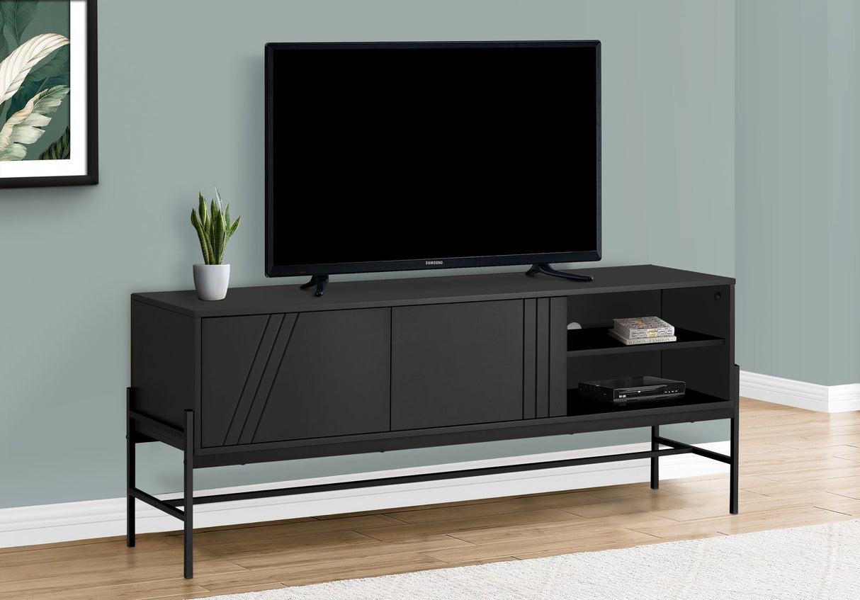 TV Stand, Modern Design Console, Media Entertainment Center, Storage Cabinet, Contemporary & Modern - Black by Couch.com
