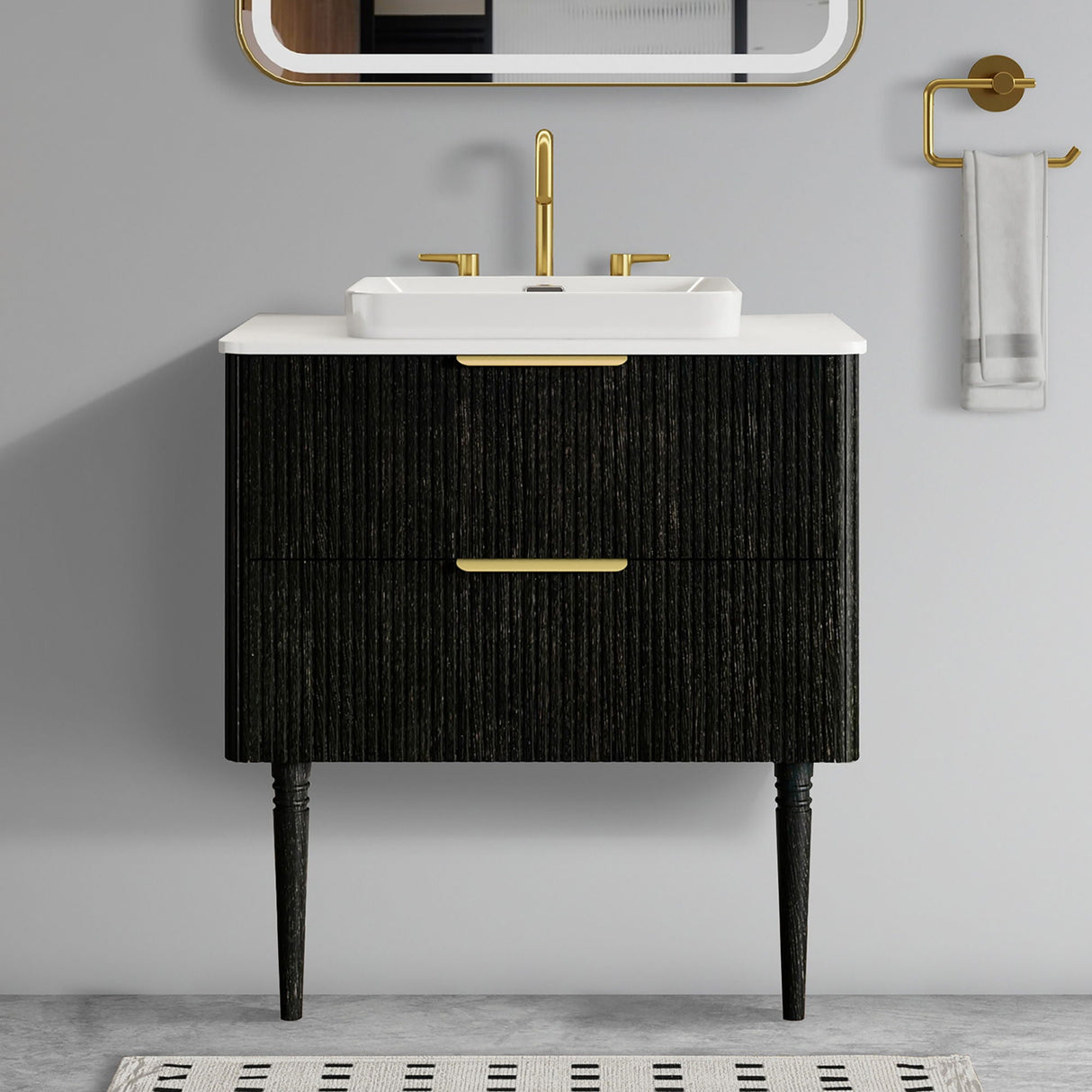 Elena - Modern Bathroom Vanity With Sink With Ample Storage, 2 Soft Close Drawers by Couch.com