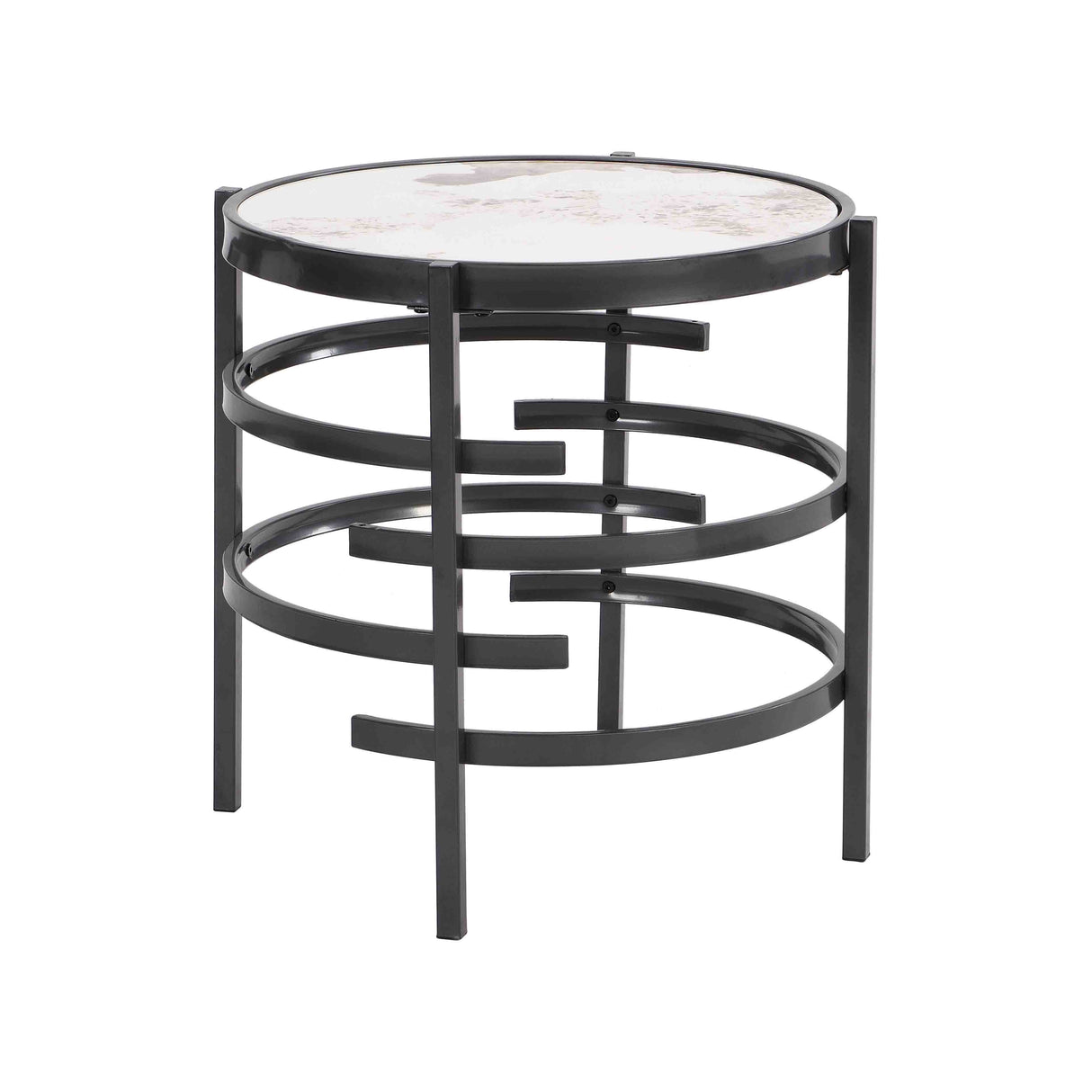 Elegant Pandora Sintered Stone End Table, Small Coffee Table For Living Room by Couch.com