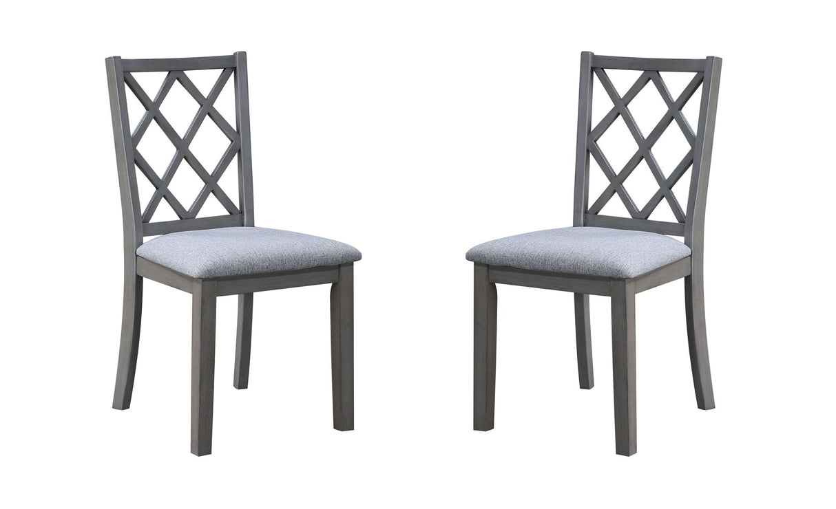 Carlisle - Cross Back Side Dining Chair (Set of 2) - Gray by Couch.com