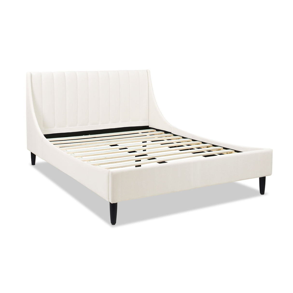 Aspen - Vertical Tufted Modern Headboard Platform Bed Set by Couch.com