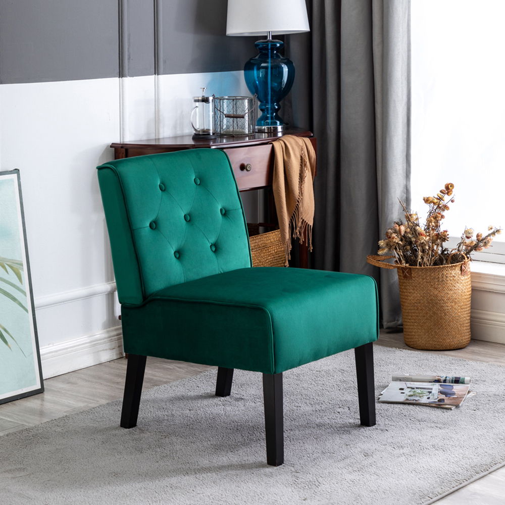 Reese - Living Room Armless Button Tufted Pattern Accent Chair (Set of 2) by Couch.com