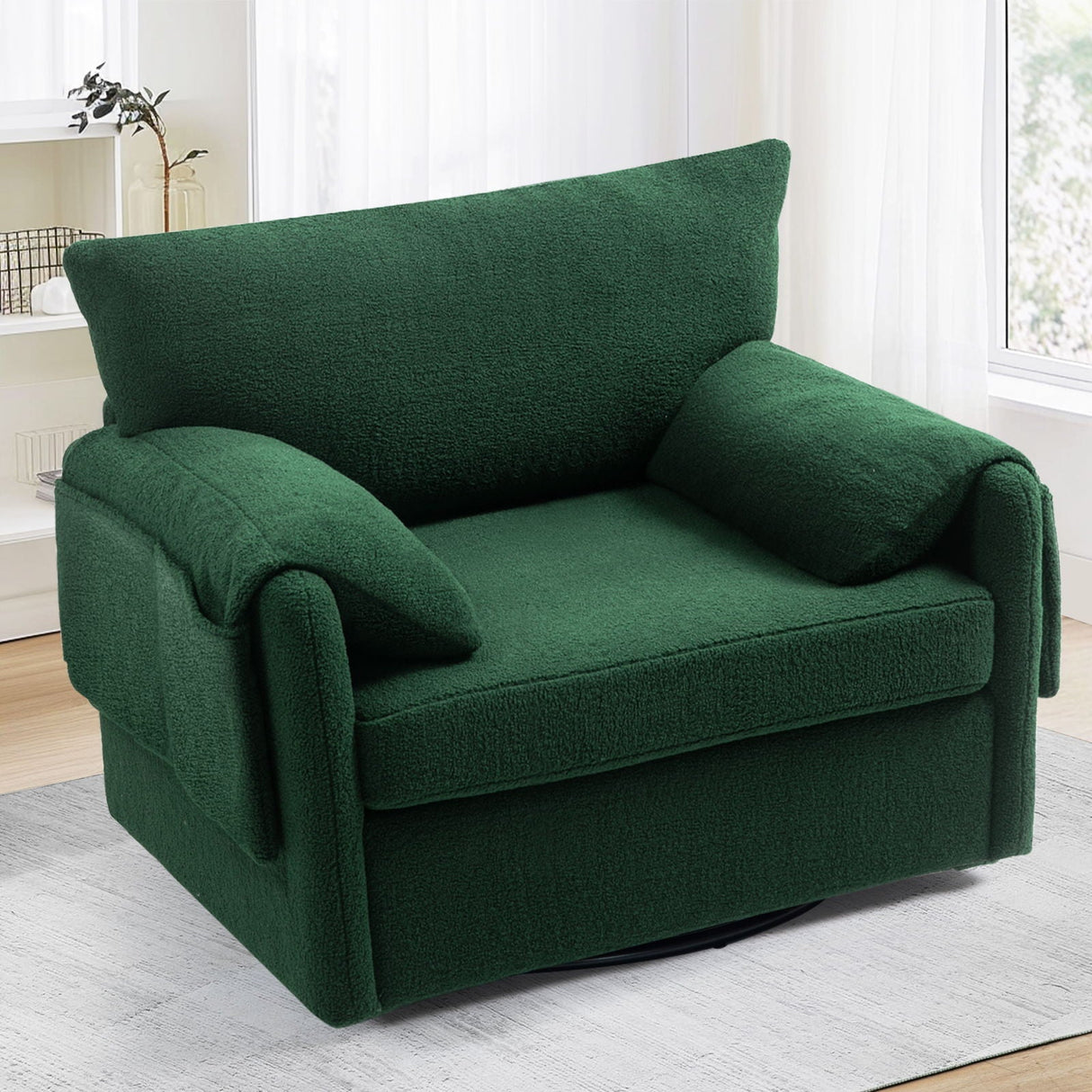 Oversized Swivel Armchair Modern Chair & Single Sofa Lounge, Comfortable Seating For Living Room by Couch.com