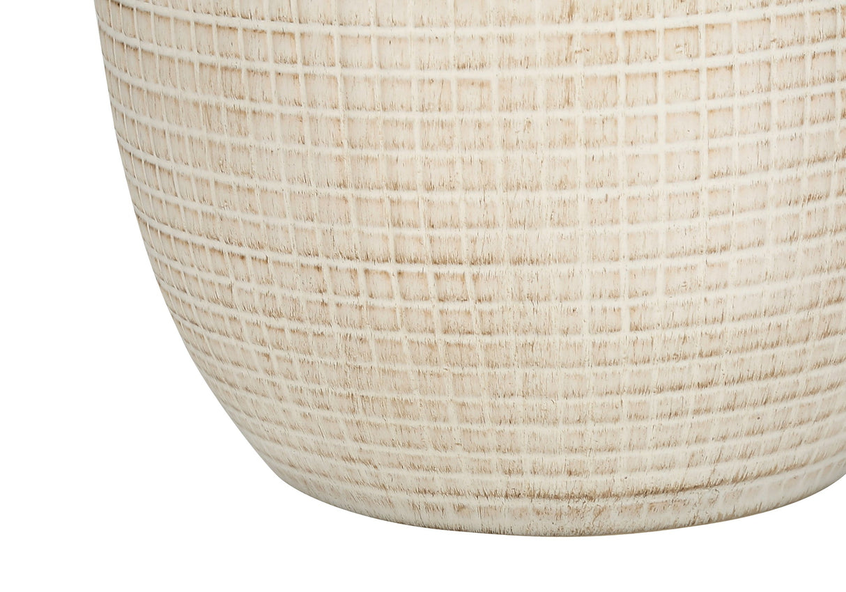 Contemporary 26"h Cream Ceramic Table Lamp with Ivory Shade