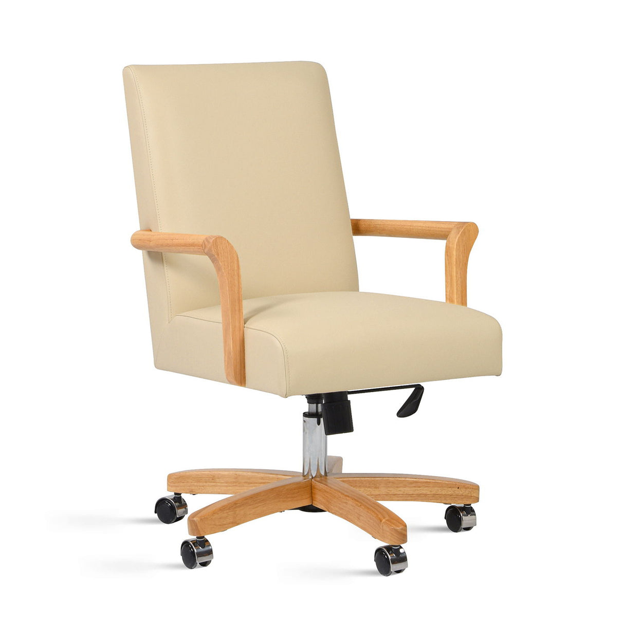 Dumont - Modern Farmhouse High Back Executive Home Office Chair - Neutral Cream Beige / Natural by Couch.com
