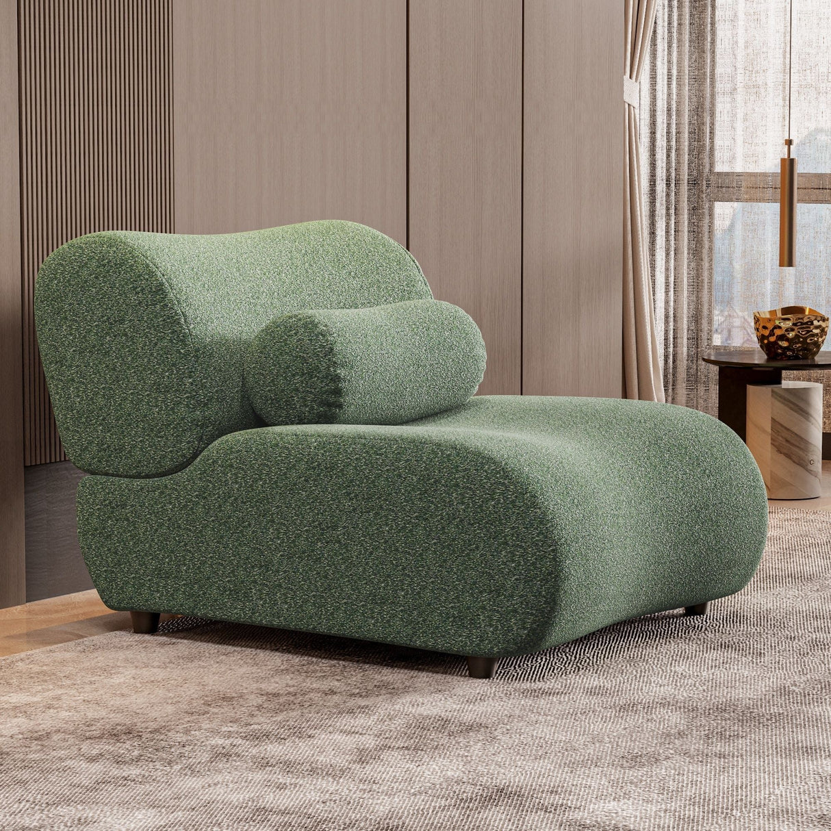 1 Piece Luxury Chenille Fabric Modular Sofa With Spring Cushions & Hidden Legs by Couch.com