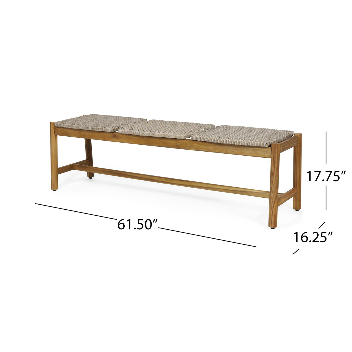 Cambria - 3 Seater Bench - Teak by Couch.com