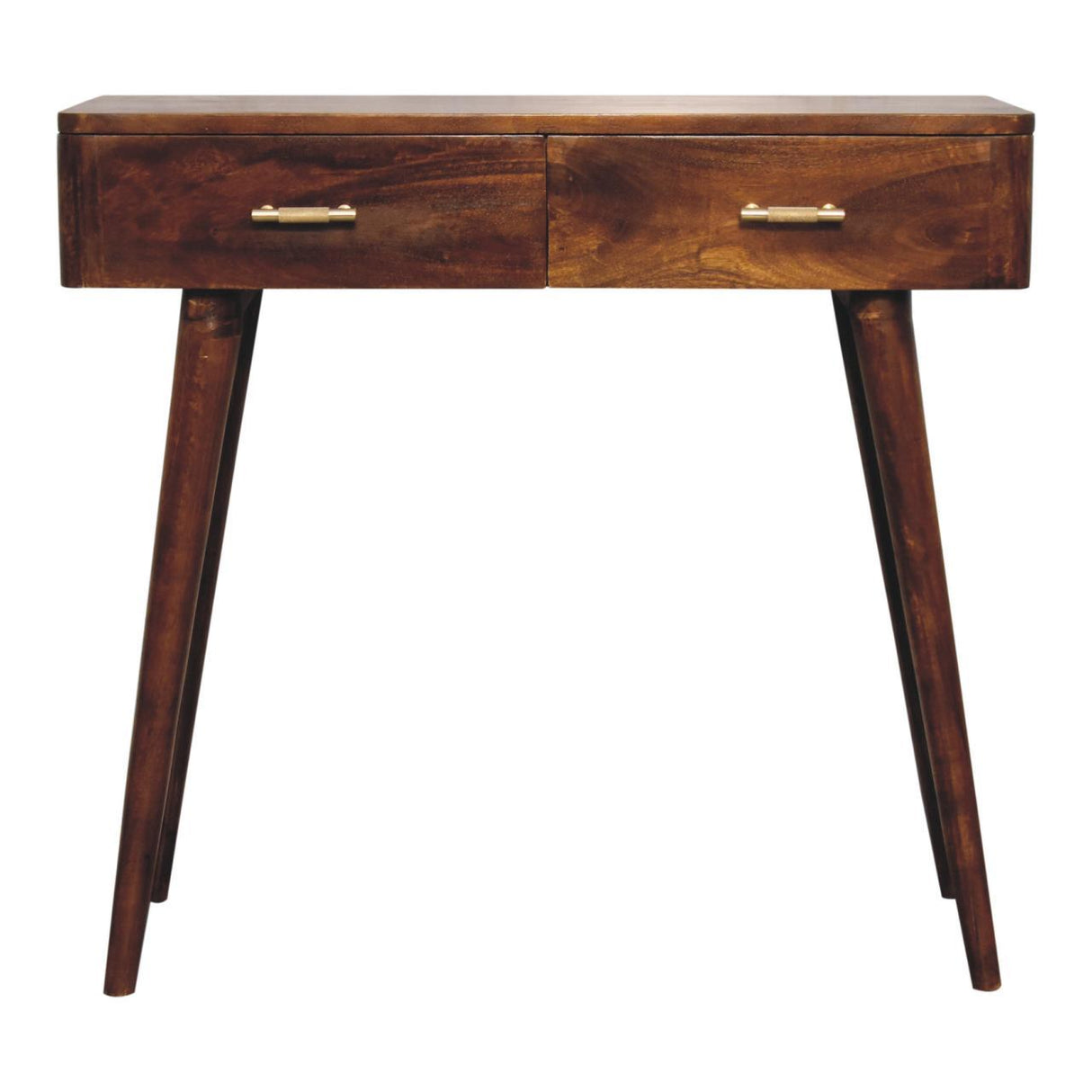 T Bar Console Table, 2 Drawers - Chestnut by Couch.com