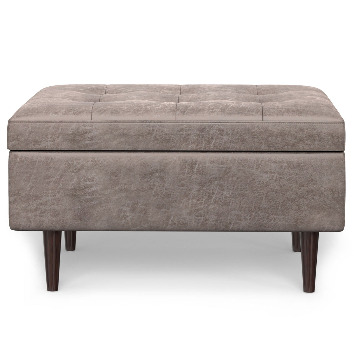 Shay - Large Square Coffee Table Storage Ottoman Mid-Century Style by Couch.com